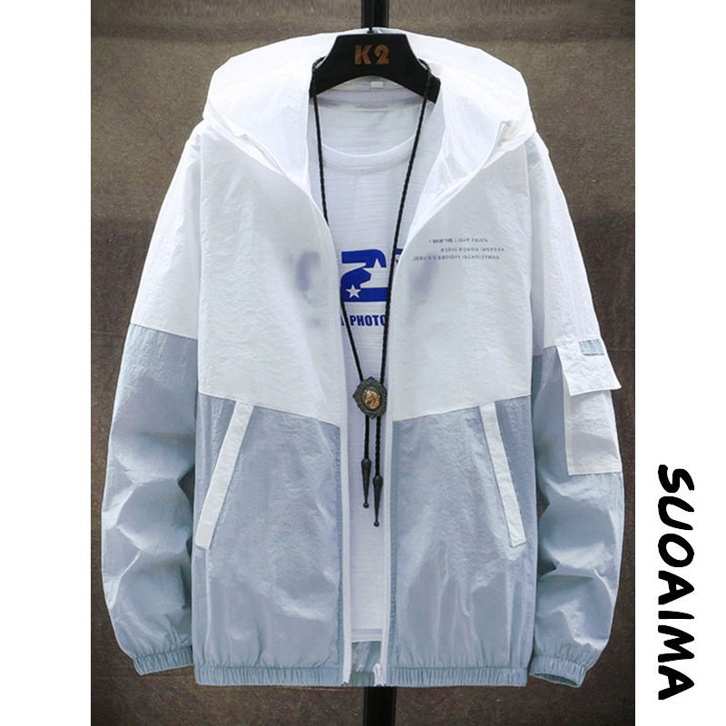 夏季晒衣男士紫外线韩版潮流帅气工装外套学生薄透气晒服|ru