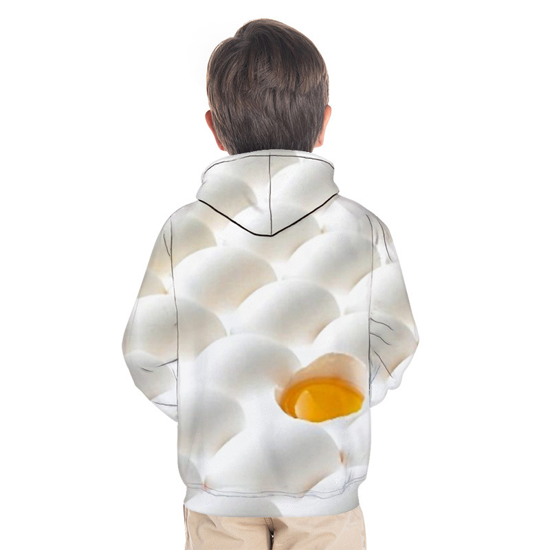 Kid Boy 3D Egg Print Easter Hoodie