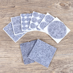 Wholesale Factory Soundproof Anti-Skid Felt Desk Chairs Leg Pads Furniture Table Leg Mats Self-Adhesive Floor Protection Pads Double Pack