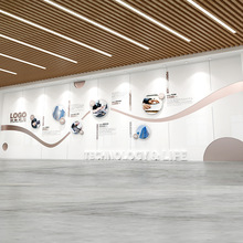 3d亞克力企業文化牆公司團隊風采照片牆形象牆樓梯牆設計定制