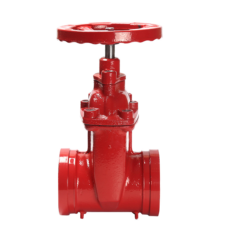 消防软密封闸阀 沟槽式闸阀红色Z85X卡箍闸阀门DN65 100 125 150