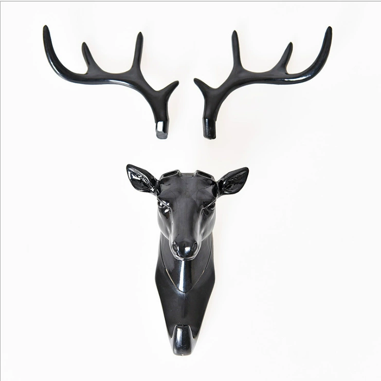 Creative American hook stereo antlers -shaped wall decorative wall decoration wall personality deer head key rack living room coat hook