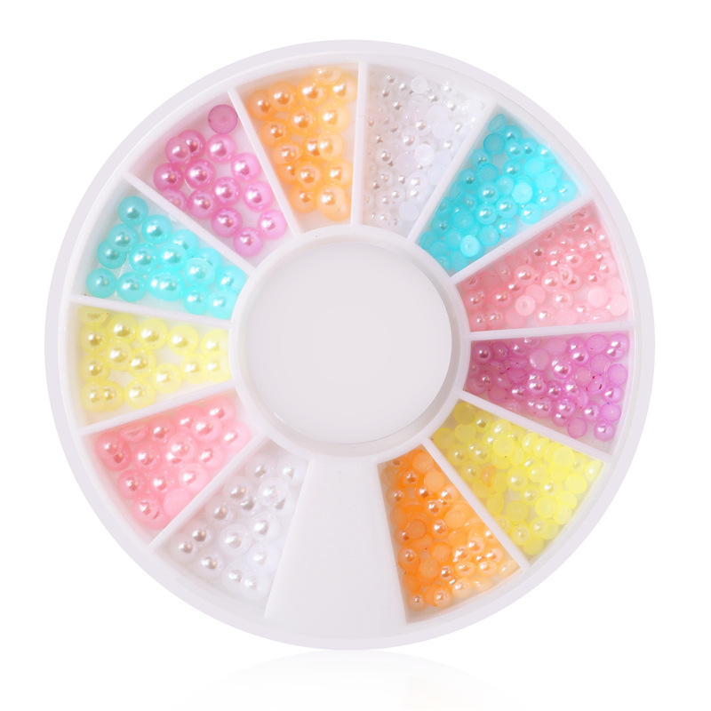 Exclusivo transfronterizo para AliExpress eBay popular joyería de uñas tocadiscos caja de joyería de perlas de Color 2mm 3mm