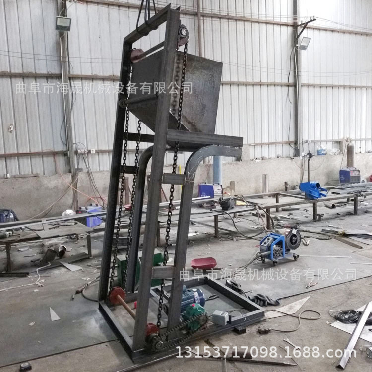 垃圾桶垂直上料机 耐磨翻斗式给料机 定做移动式单斗提升机