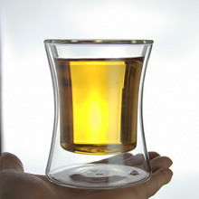 双层玻璃杯 透明创意茶杯子 网红高硼硅玻璃ins咖啡杯