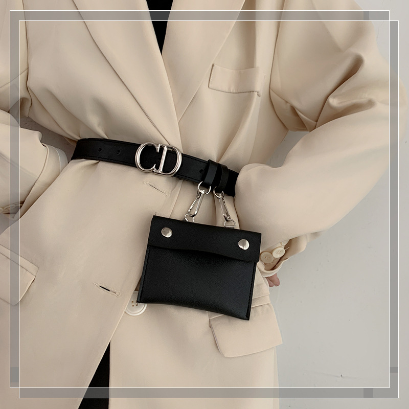 工廠直銷腰帶女朋克風雙排扣氣眼寬腰帶 褲帶鏈條男女士時尚皮帶