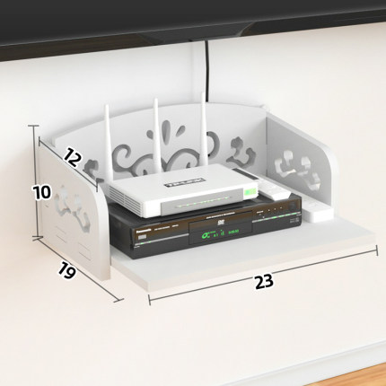 Directo de fábrica router rack TV Set-Top Box caja de almacenamiento montado en la pared ponche-libre montado en la pared WiFi rack