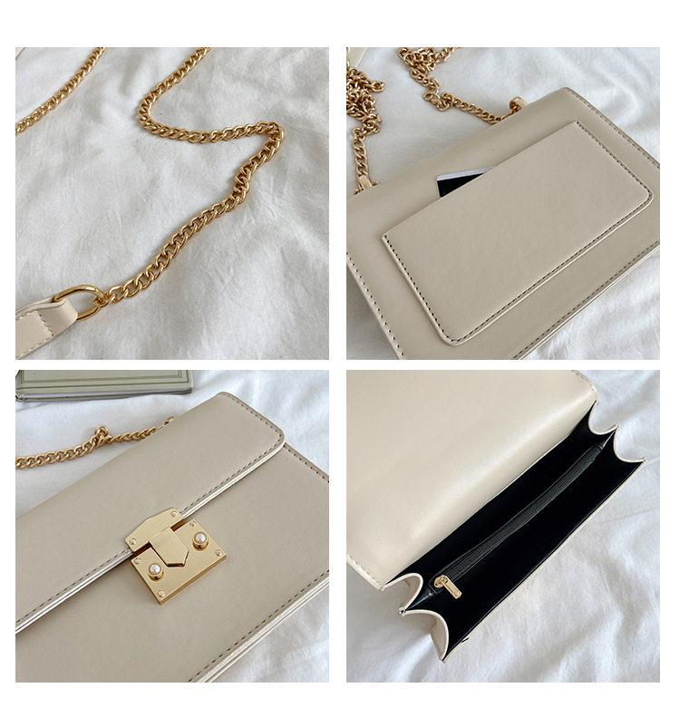 Casual All-match New Trendy Fashion Chain Shoulder Messenger Texture Small Square Bag display picture 26