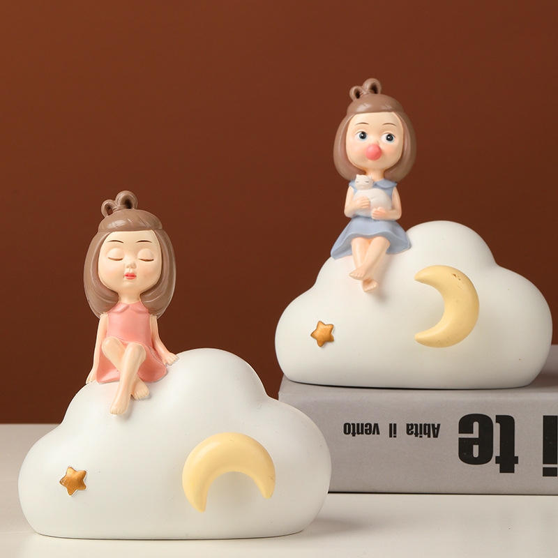 創意天使八音盒擺件樹脂工藝品情人新婚家居禮品生日禮物學生禮品