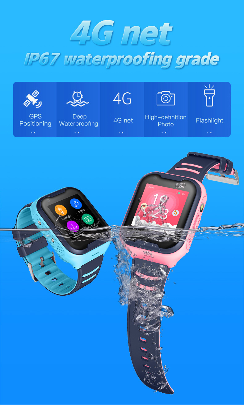 The 4G version of the cross-border smart watch exclusively for students and children supports video calls, full network compatibility, AI payment and positioning full figure