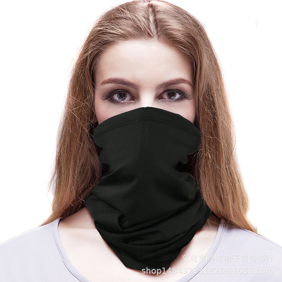 Sun Protection Mask, White and Black Seamless Scarf, Multifunctional Magic Headscarf, Uv Protection Solid Color Mask