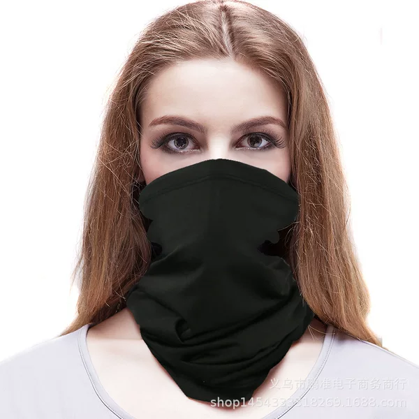 Sun Protection Mask, White and Black Seamless Scarf, Multifunctional Magic Headscarf, Uv Protection Solid Color Mask