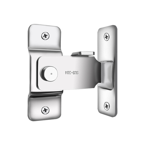 Mini version of stainless steel 90 degree lock door buckle household 90 degree right angle simple sliding door hasp door bolt