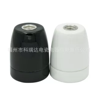 彩色陶瓷螺口E27灯头 DIY灯饰灯具配件台灯 吊灯 灯座