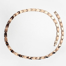 韩国电视购物供应商男女通用钛锗石项链