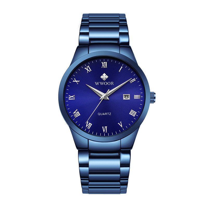 WWOOR con amor de los nuevos hombres de negocios reloj de cuarzo calendario impermeable reloj redondo cabeza casual Bowl Watch 8830