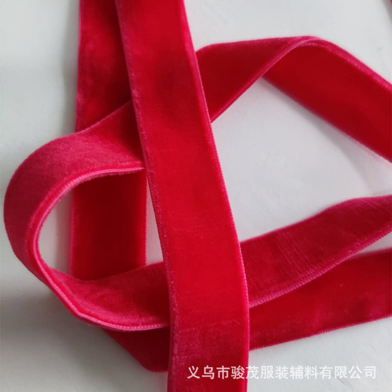 锦纶2CM双面植绒带1CM丝绒带1.5公分双面天鹅丝绒带酒红粉紫天蓝-阿里巴巴
