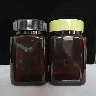 square pet Plastic bottles 360 Ml brown 500 Grams of honey bottles Powder bottle Honey pot Cans