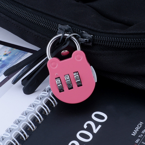 Cartoon password small padlock storage box cartoon mechanical anti-theft suitcase bag practical mini password lock padlock