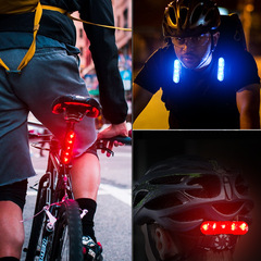 Factory Direct Sale Bicycle Light Outdoor Night Ride USB Charging Safety Warning Light Mountain Bike Single-Speed High-Lumen Rear Light