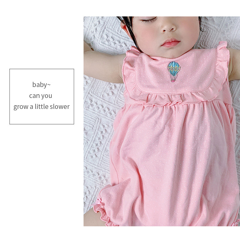 الصيف جديد 0-2 سنة طفلة الطفل الأزياء الكورية الحلو لطيف الوردي الأبيض نقطة سترة رداء الجملة Nihaojewelry display picture 9