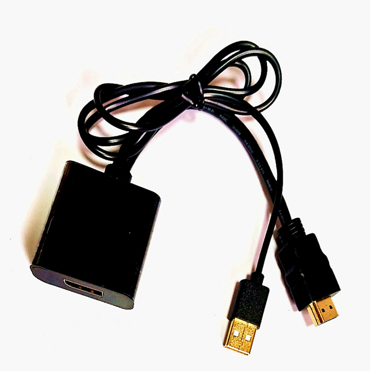 工厂销售hdmi to dp HDMI转DP母+USB供电电脑4K高清转换器连接线