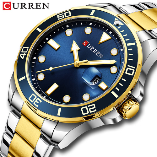 Curren/Carren 8388 men's watch waterproof quartz steel band watch business casual calendar men's watch