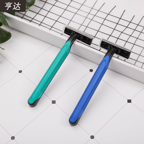 Hotel paid supplies plastic box disposable razor double blade manual razor with shaving cream