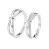 Adjustable zirconium suitable for men and women, ring with stone for beloved, silver 925 sample, Japanese and Korean, simple and elegant design, Birthday gift