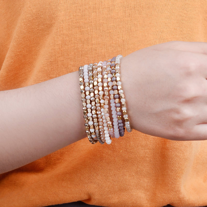 Fashion Color Block Arylic Artificial Crystal Wholesale Bracelets display picture 1