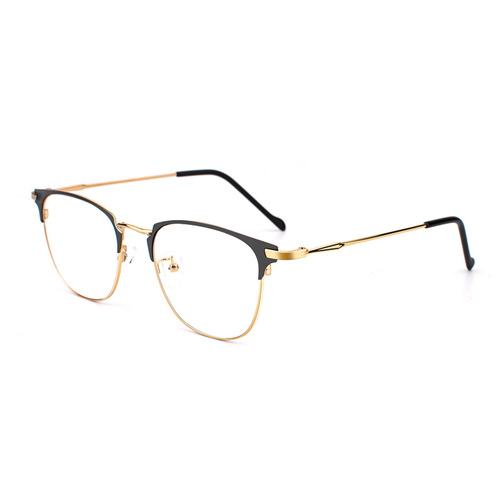 Fashionable metal eyebrow glasses frame men's myopia glasses frame business retro flat glasses trendy anti-blue light glasses