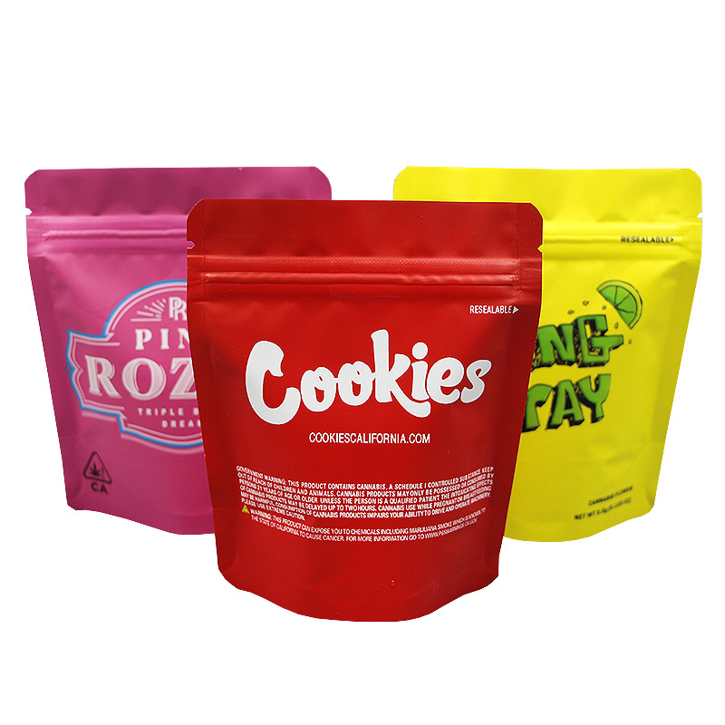 major customized reunite with candy Packaging bag Tobacco Marijuana Child Lock special zipper Touch Packaging bag
