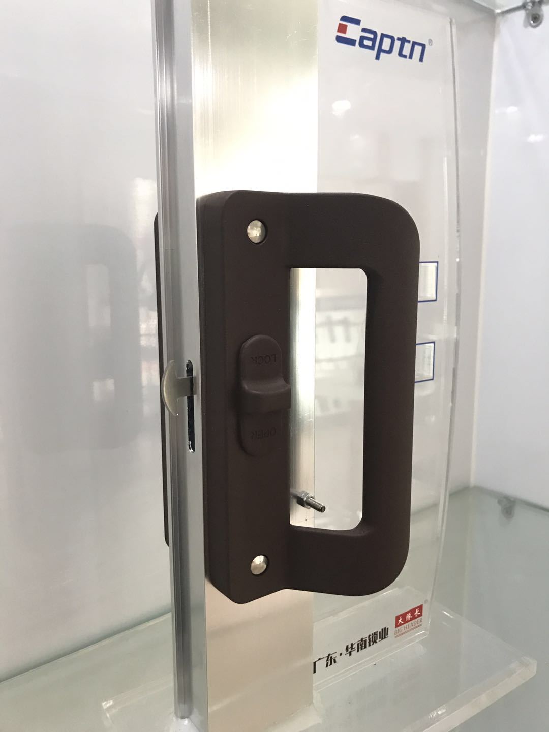 Cerradura móvil de la puerta de la cerradura de la puerta que cuelga la cerradura de la manija con la manija de aluminio puerta del marco de la puerta de doble página que resbala la cerradura de puerta plana cerradura del revés de la puerta de la aleación