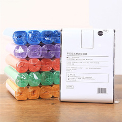 Household Heavy-Duty Disposable Colorful Flat Mouth Kitchen Trash Plastic Bag, Medium Size, Heavy-Duty