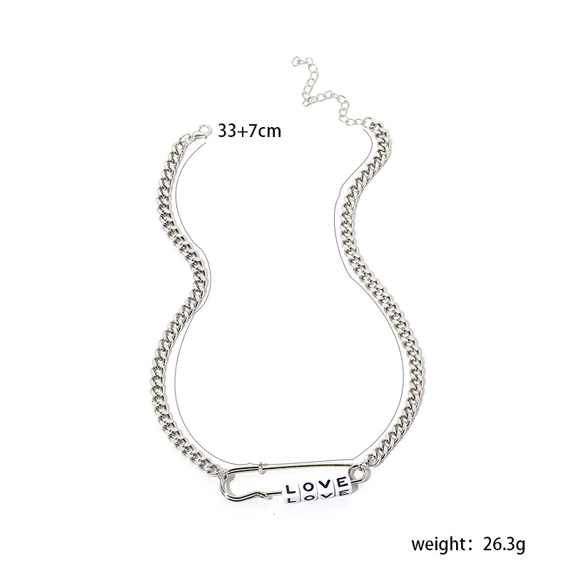 27g Weight Necklace Classification Wedding, Travel Occasion Women'S Gender Fashion Style Silver Color New Simple Necklace 无
