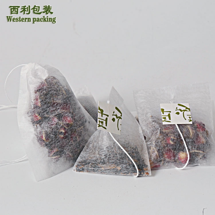 厂家供应玉米纤维茶包袋 PLA可降解茶包袋子带标线茶叶过滤袋