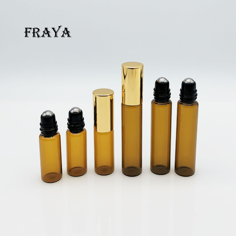 3ml5ml10ml茶色走珠瓶滚珠瓶精油瓶钢珠瓶按摩走珠瓶现货直供