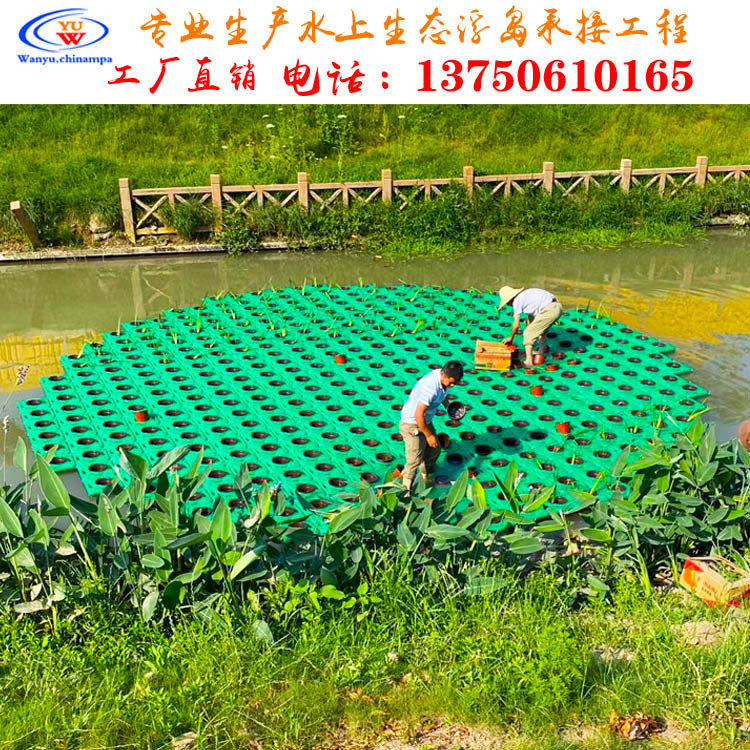 水上生态浮床 人工浮岛 水生植物种植浮板浮岛 河道绿化景观浮岛