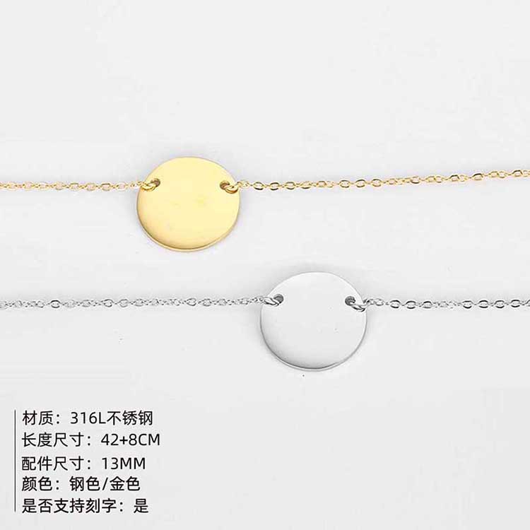 Fashion Geometric Pendant Clavicle Chain 316l Titanium Steel Lettering Gesture Necklace display picture 2