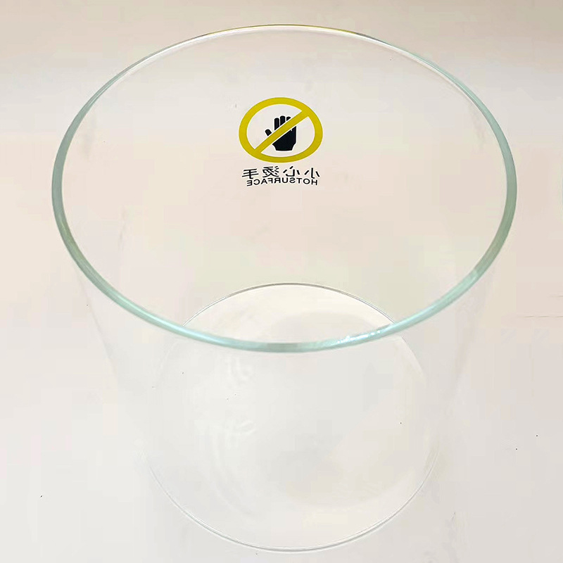 Supply diameter 200-400 Glass cover Straight Glass Lampshade transparent Cylinder Glass Lampshade