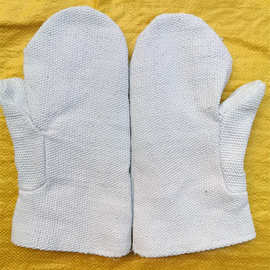 厂家直销两指防火耐高温石棉手套  石棉手套500度高温手套