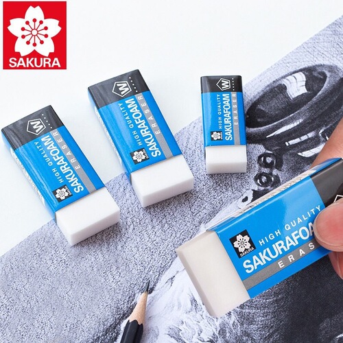 Sakura Eraser XRFW-100 High Polymer Ultra-Clean Eraser Student Art Supplies Stationery Macaron Eraser