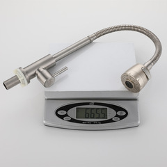 Guangdong Kaiping 304 stainless steel kitchen single cold water faucet sit-down brushed sink vegetable basin universal pipe faucet