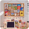 Soft wood Message boards dormitory Photo wall ins household originality desktop Notepad felt Wall stickers Exhibition Siding