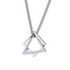 Triangle hip-hop style, necklace, pendant, accessory, Korean style, simple and elegant design, wholesale