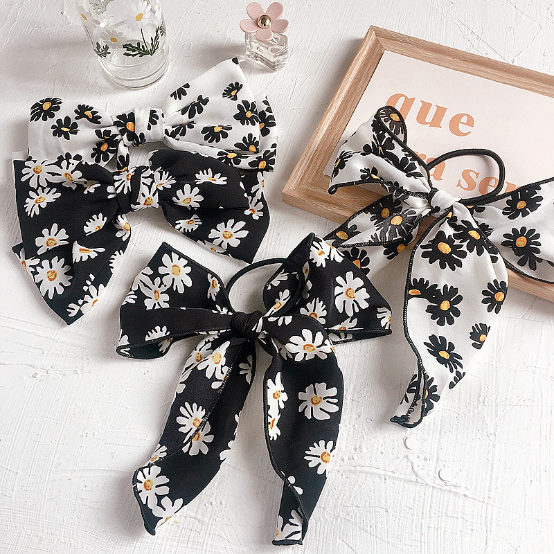 New Fashion Daisy Bow Tie Wild Cheap Scrunchies Wholesale display picture 3