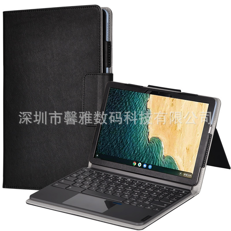 For Lenovo Chromebook Duet protective case CT-X636F/N keyboard leather case PU bracket 10.1