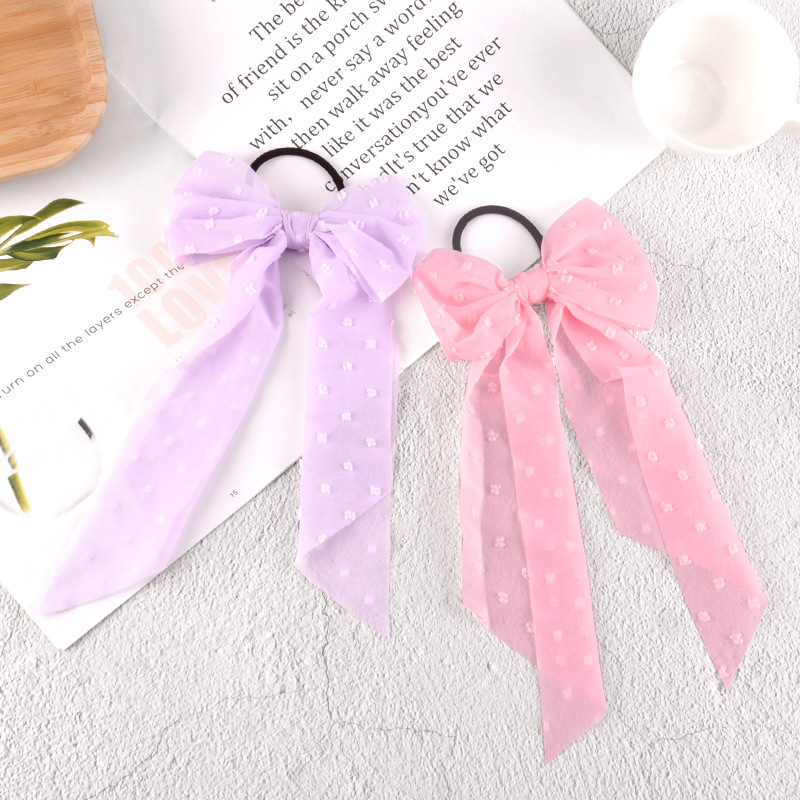 Chiffon Daisy Bow Hair Rope display picture 1