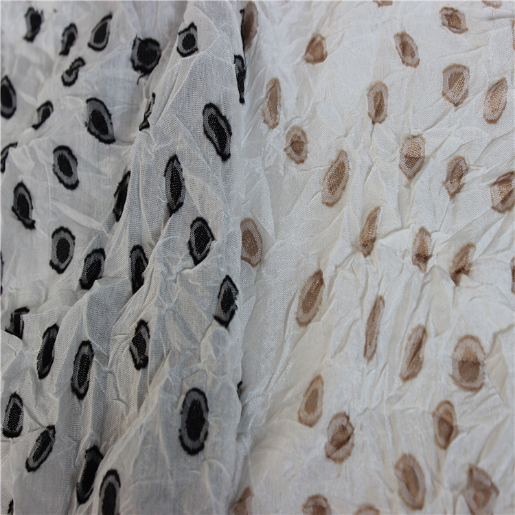 波点纹图案色织梭织提花布面料适用于服装装饰抱枕布