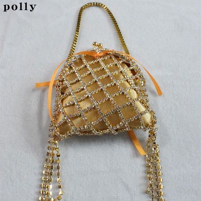 Manufactor customized Europe and America diy Water drill bag net red mini/ Mini Handbag banquet Lipstick